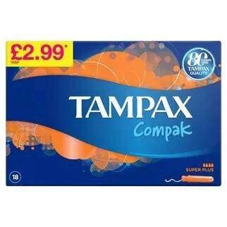 Tampax Compak Super Tampons with applicator